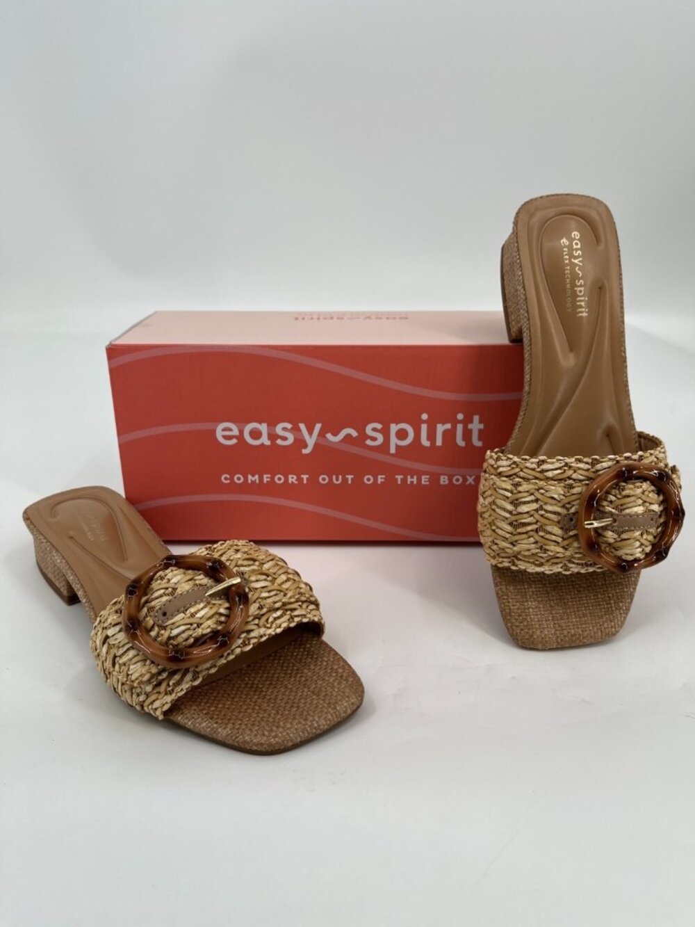 Easy Spirit Gatlin Women's Sandals Natural Woven Size 6 M New With Box